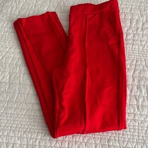 Women's Red Straight Leg Pants